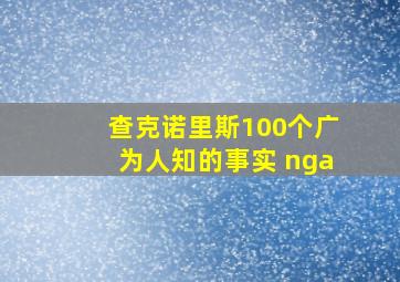 查克诺里斯100个广为人知的事实 nga